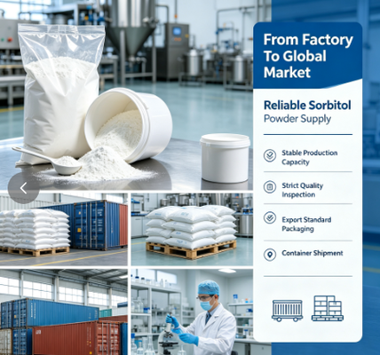 High Purity Bulk Sorbitol Crystalline Powder D‑Glucitol Multi‑Grade Humectant Sweetener For Solid Formulation Processing