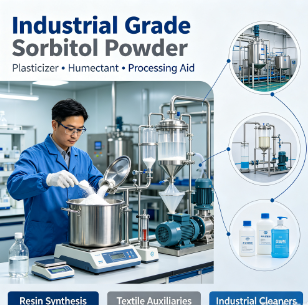 Low Moisture Food Grade Sorbitol Powder, E420 CAS 50-70-4, Sweetener and Humectant, 25kg PP Bag, Bulk Supply