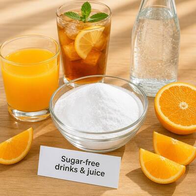 Sorbitol Powder Sweetener Bulk Wholesale, Food Grade Sugar-Free Sugar Alcohol for Candy, Chocolate & Beverage