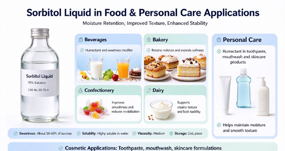 Sorbitol 70% Solution | Non-Crystallizing Liquid Sorbitol for Food, Pharma & Oral Care Applications - Bulk Wholesale Supply