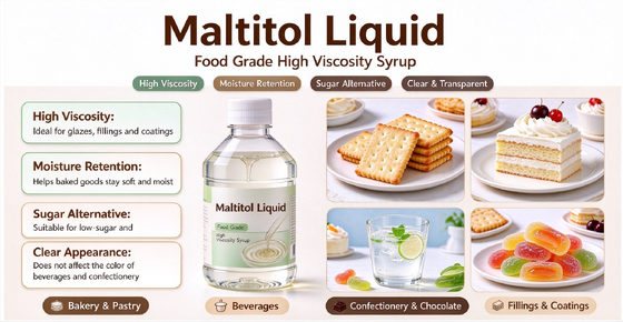 Maltitol Syrup E965 Sugar Replacement for Chocolate, Bakery Fillings and Frozen Dessert, Supplier for Bulk Orders