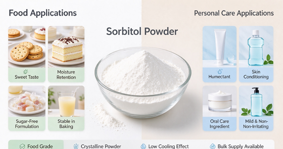 Bulking Agent Grade Sorbitol Powder, Food Grade 99% Purity, E420 D-Glucitol, 25kg PP Bag | China Supplier