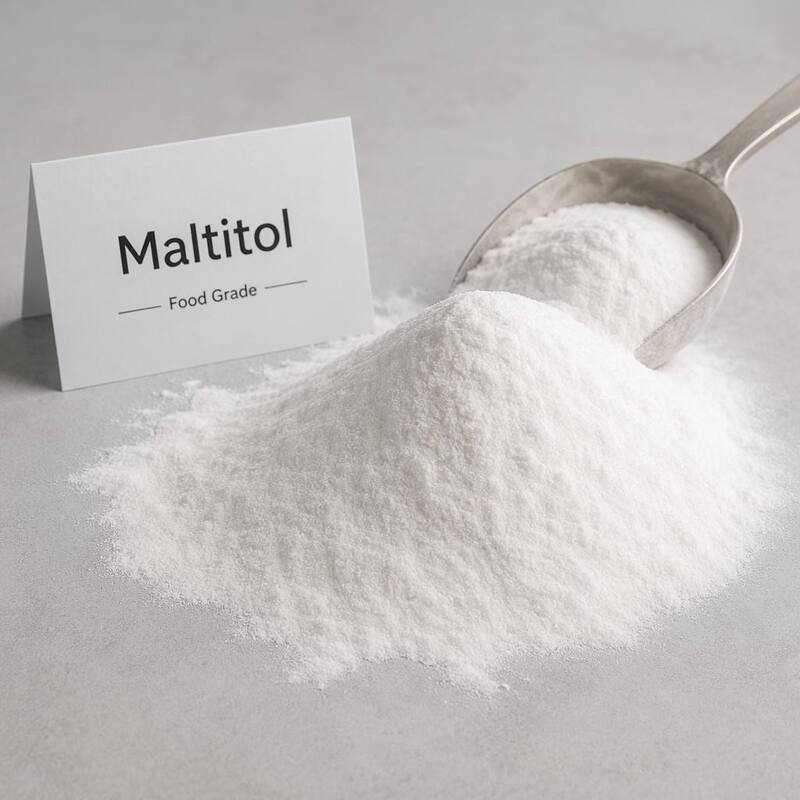 Maltitol Powder Food Grade 30-80 Mesh, D-Maltitol CAS 585-88-6, Low Calorie Sugar Alcohol for Bakery, 25kg PP Bag, Bulk Supply