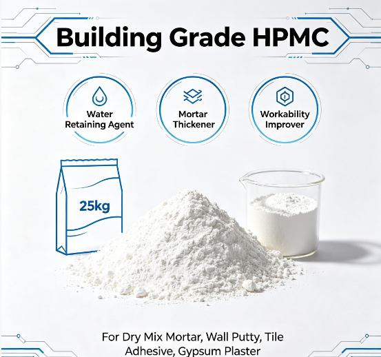 Construction Grade Hydroxypropyl Methyl Cellulose HPMC Powder Optimize Troweling Performance For Interior Exterior Dry‑Mix Building Compounds