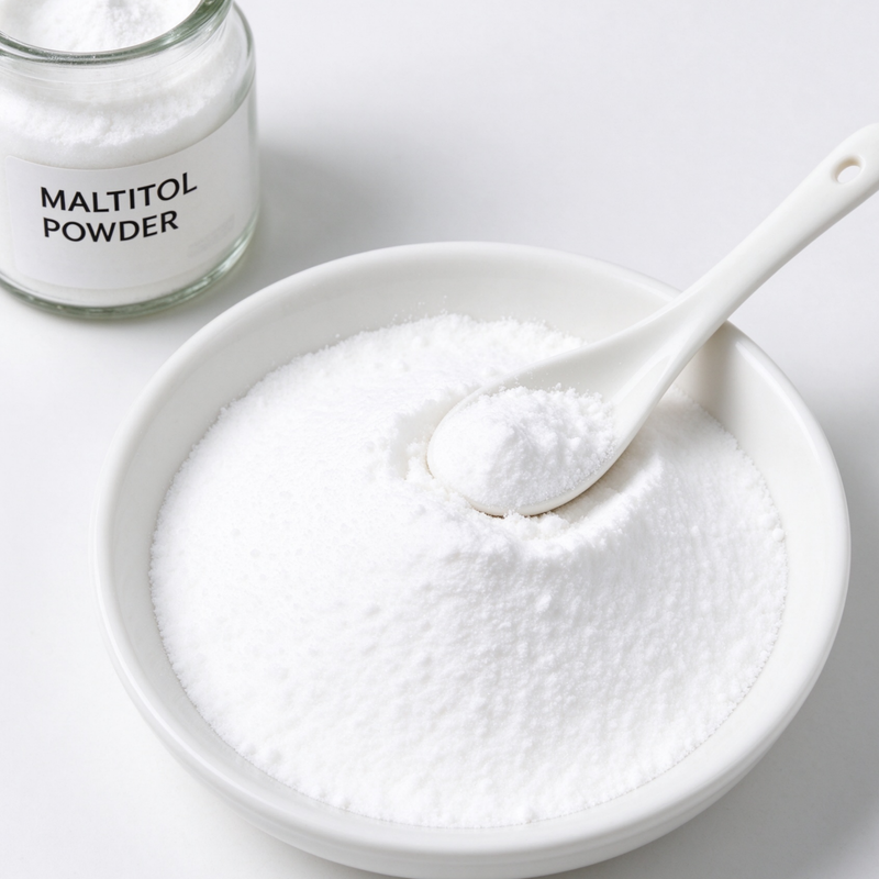 Maltitol Powder Food Grade Low Glycemic, D-Maltitol CAS 585-88-6, Low Calorie Sugar Alcohol for Low Glycemic, 25kg PP Bag