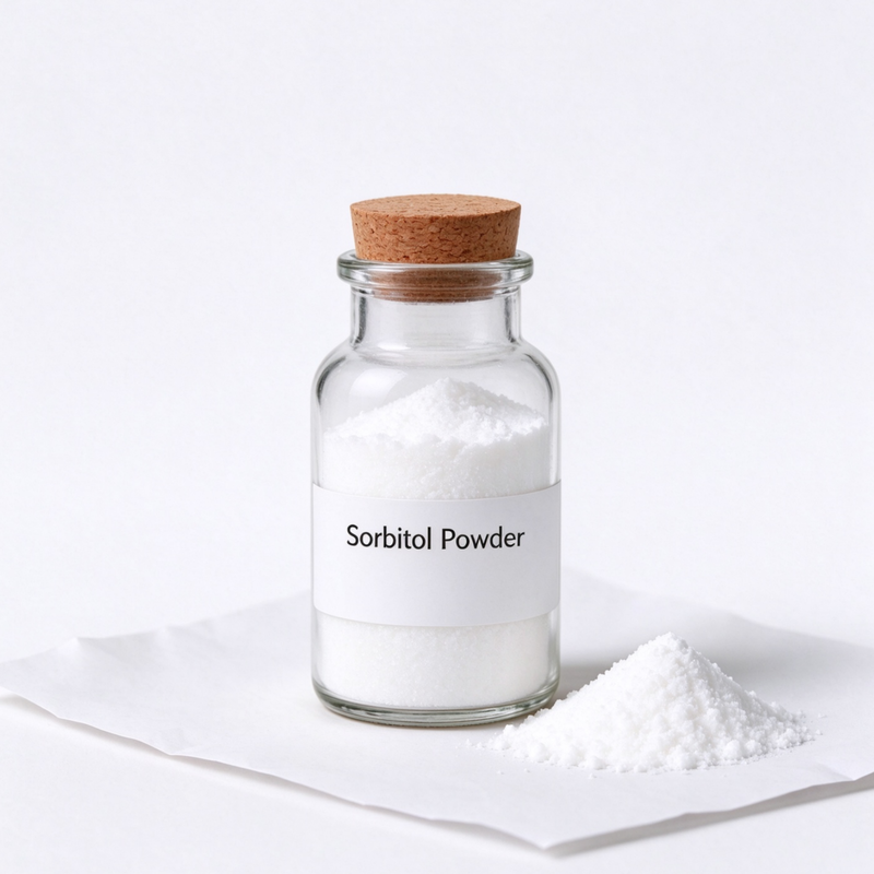 Sorbitol Powder Food Grade 80-120 Mesh, D-Glucitol CAS 50-70-4, Non-Caking Sweetener for Cake and Pastry, 25kg PP Bag