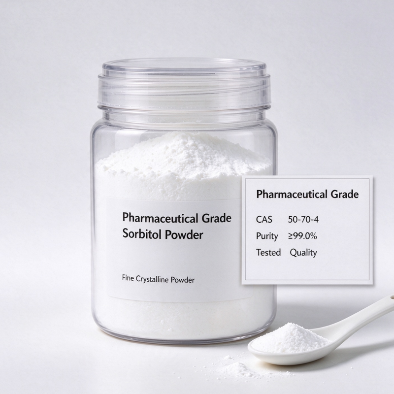 Sorbitol Powder Food Grade 99% Purity, E420 CAS 50-70-4, Sweetener and Humectant for Hard Candy, 25kg PP Bag, Bulk Supply